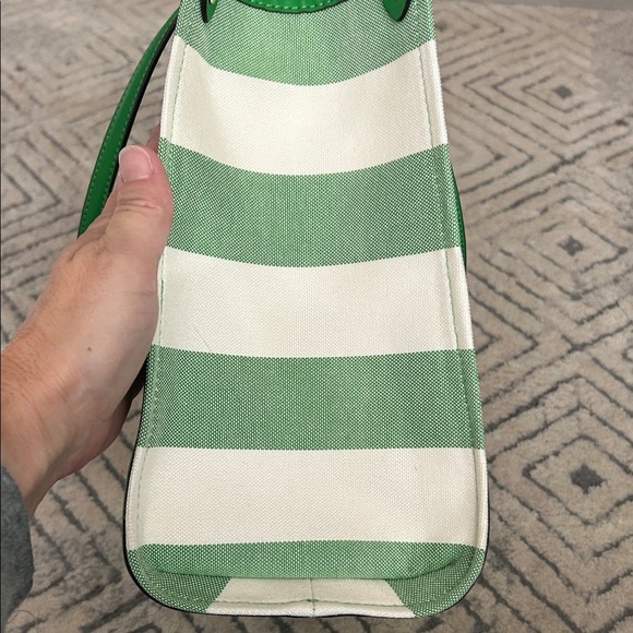 *Kate Spade Cabana Green and Cream Tote - Picture 13 of 14